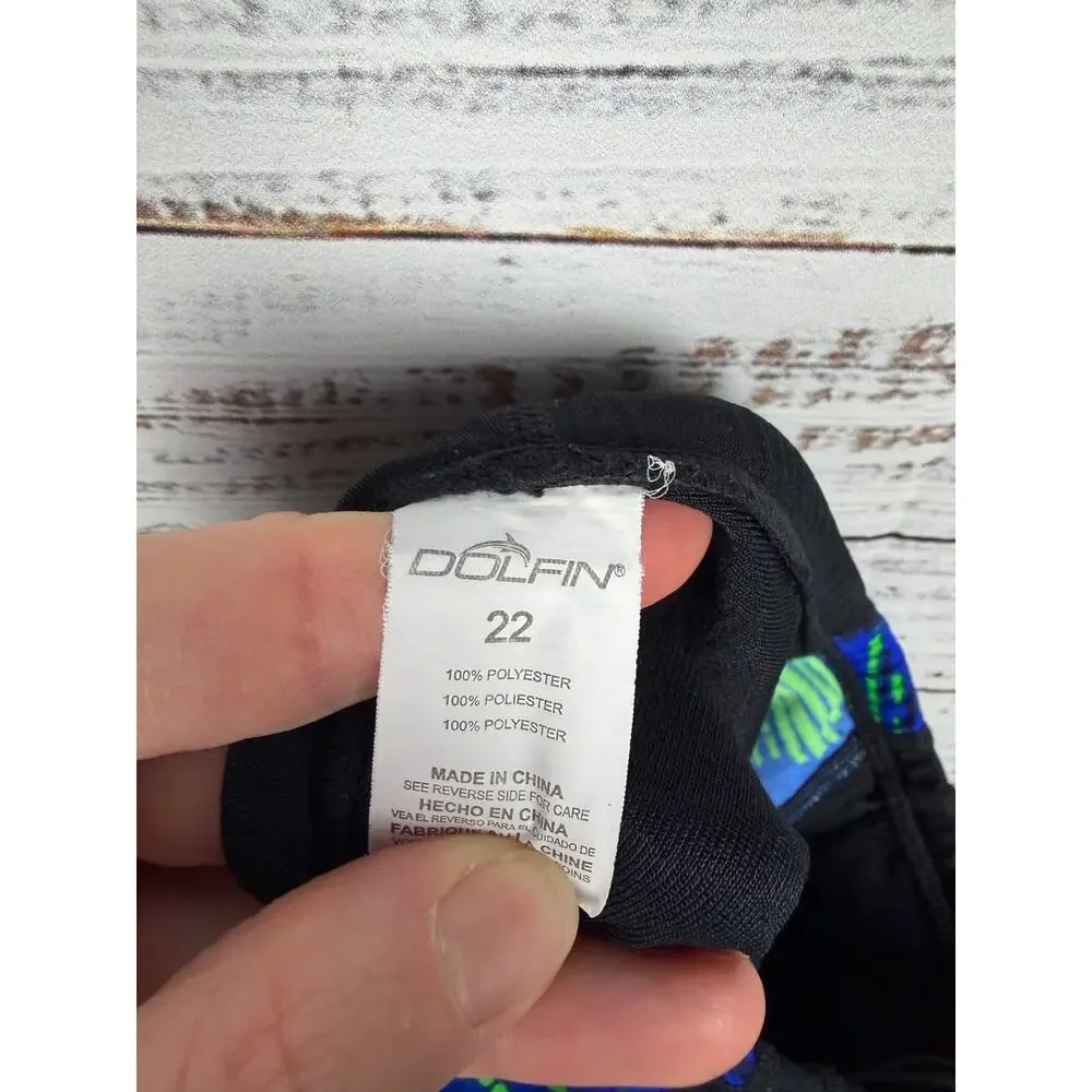 Dolfin Little Boys Swim Jammers Black Blue Side Size 22 Athletic Stretch Trunks